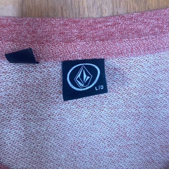 VOLCOM mens heathered red pocket Henley long sleeve shirt - Picture 3 of 4